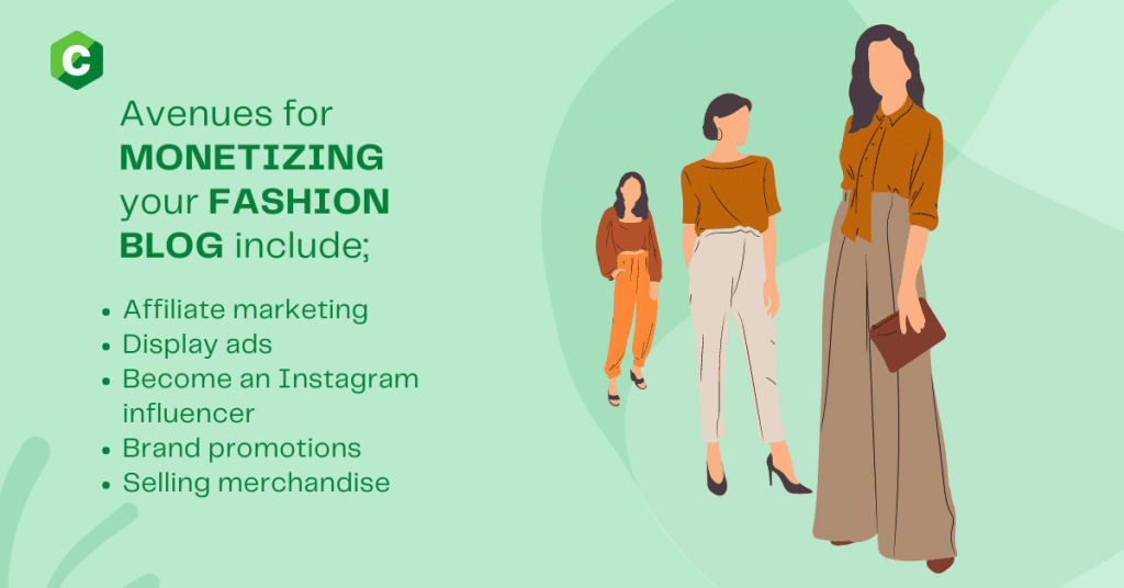 A graphic illustration of three women posing: how to start a fashion blog