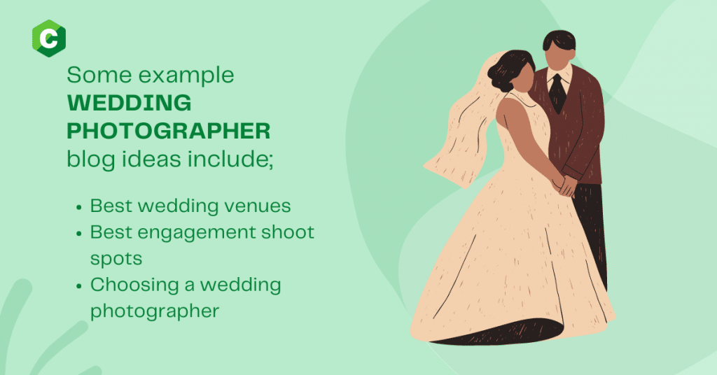 A graphic illustration of a bride and groom holding each other: wedding blog ideas